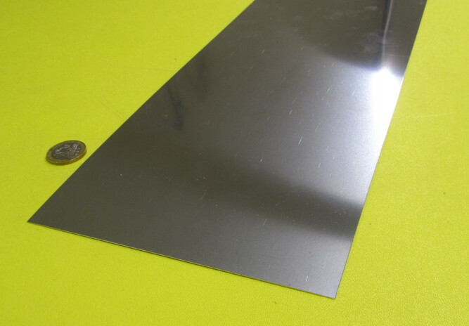 18-8 Stainless Steel Sheet, Full Hard, .007″ x 6.0″ x 100″