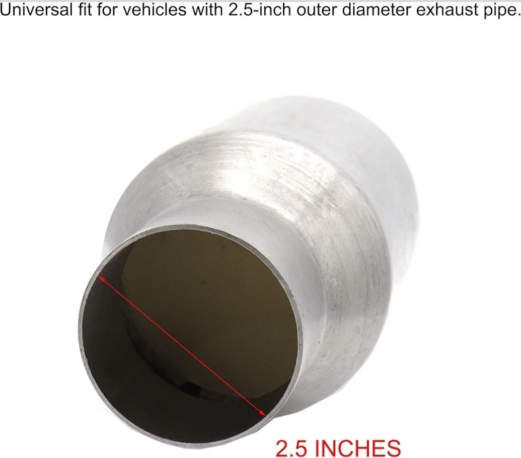 MOCW 2.5 Inch Inlet Outlet Catalytic Converter Universal High Flow Front NEW