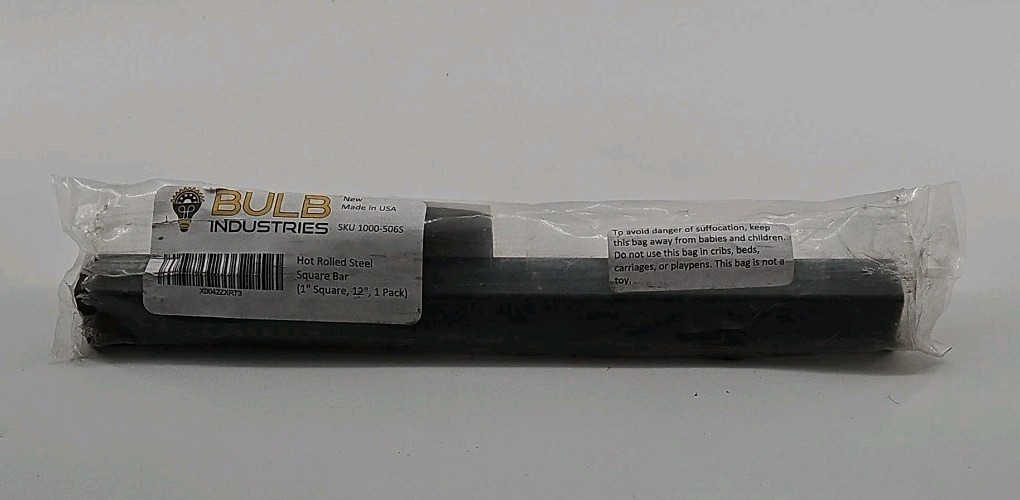 Bulb Industries – 1000-5065 – 1″ x 12″ Hot Rolled Steel Square Bar