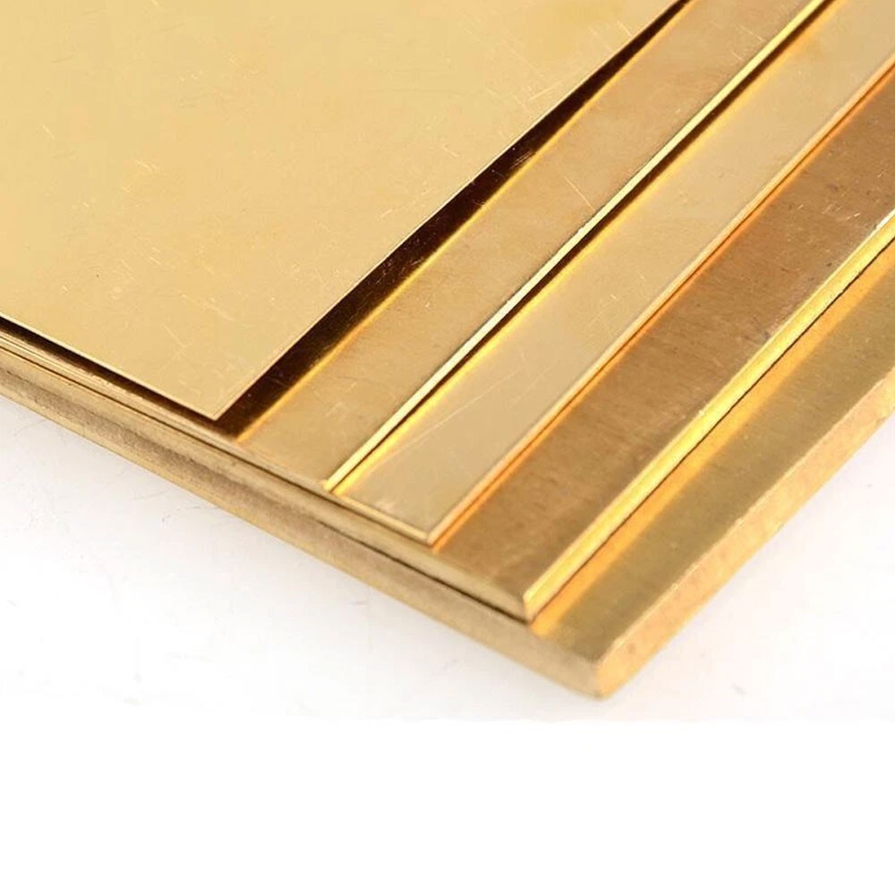 4Pcs 0.1mmx4″x4″ Brass Metal Thin Sheet Foil Plate Shim Models Craft Repair DIY