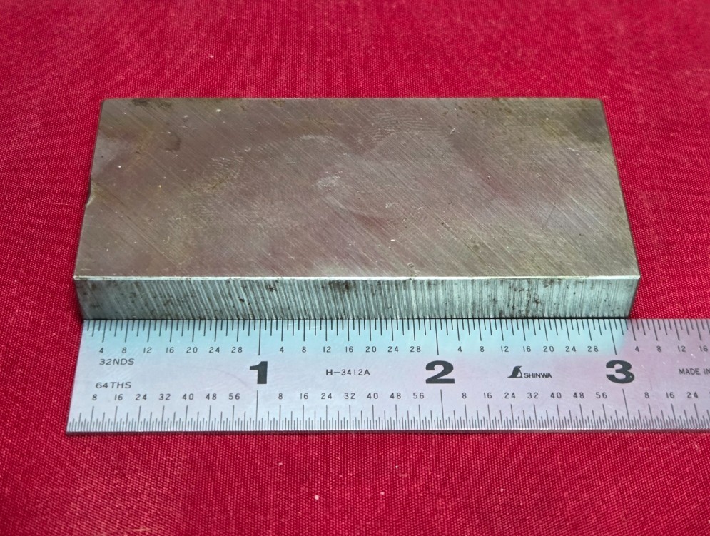 D2 Tool Steel Block Billet 3.16″ L x 1.50″ W x 0.410″ Thick, 8.6 Oz.