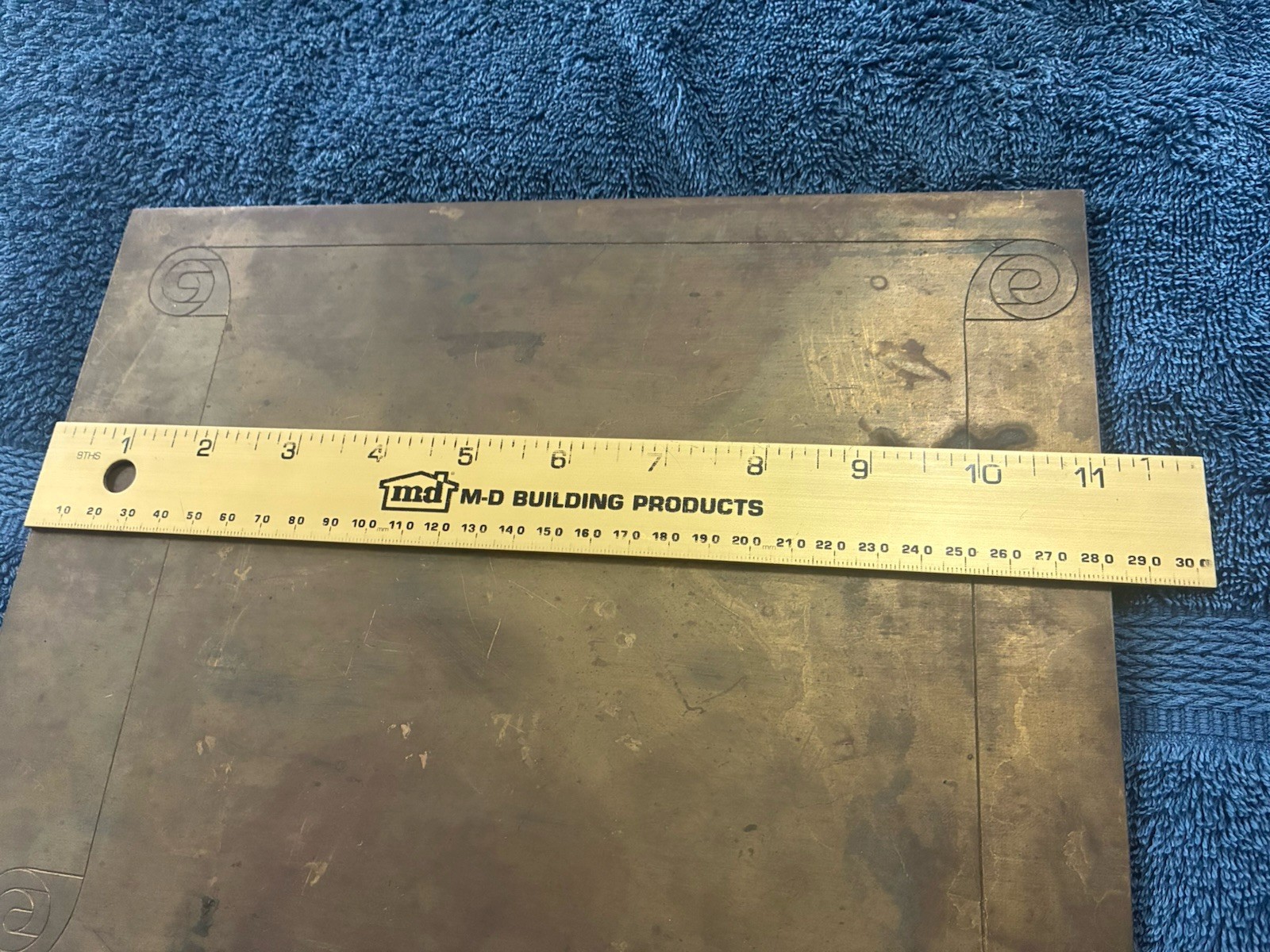 1/4″ BRASS ALLOY SHEET – 11 1/8” x 8 11/16” x 1/4” Engraving Blank