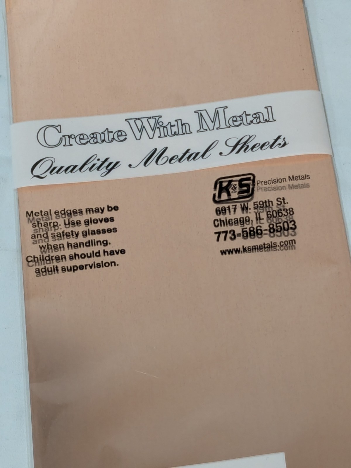 Create with Metal K&S Tin Sheet 0.025”x 4″ x 10″ #259