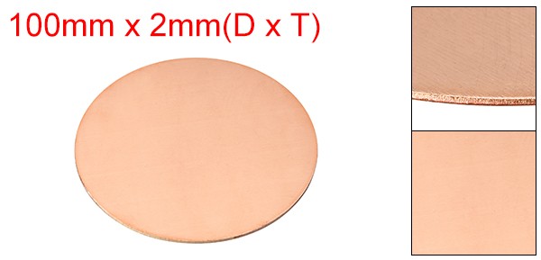 Pure Copper Sheet 4″ x 0.08″ 12 Gauge T2 Copper Metal Round Plate