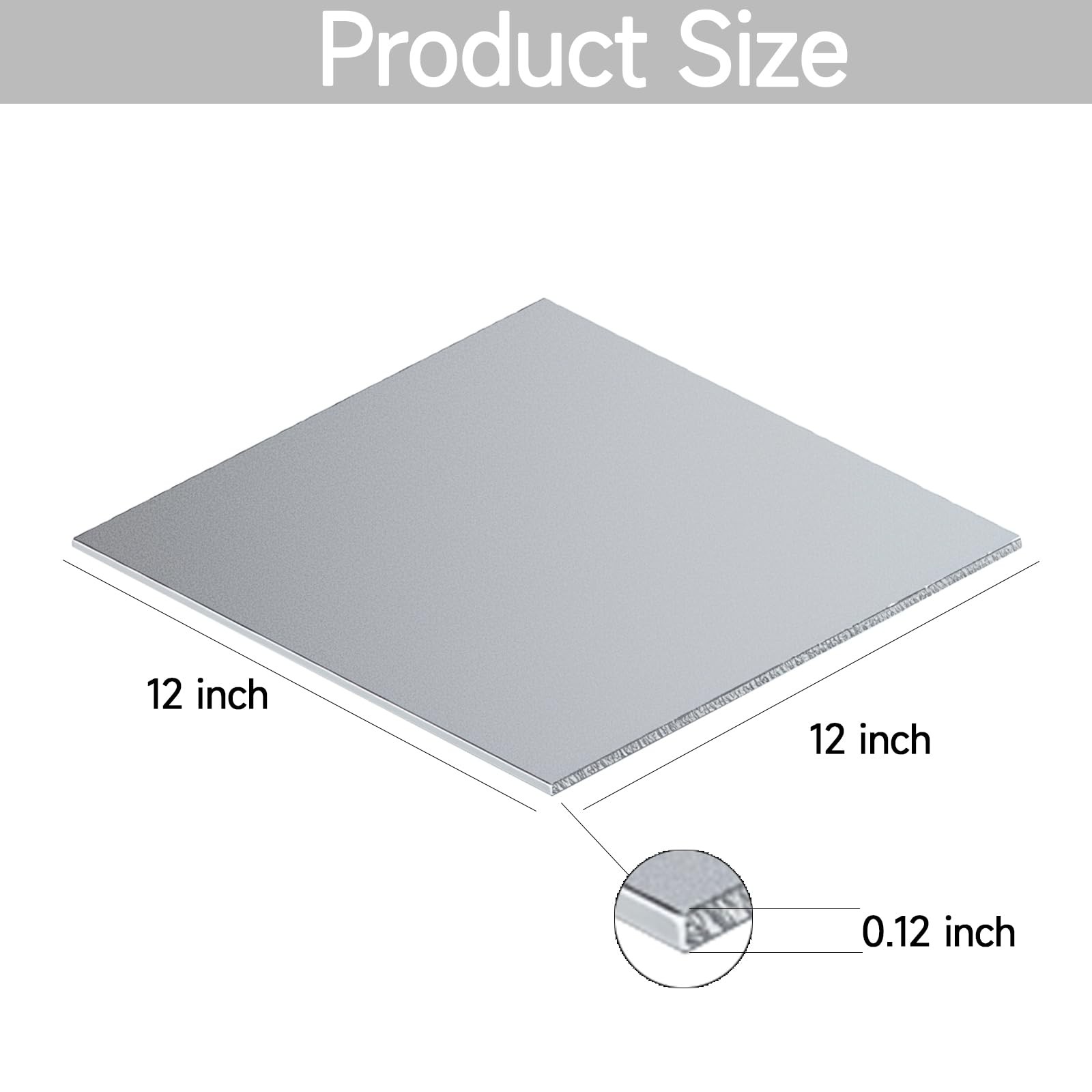 304 Stainless Steel Sheet – 12″ X X 1/8″ Thin 12X12X1/8inch, Silver
