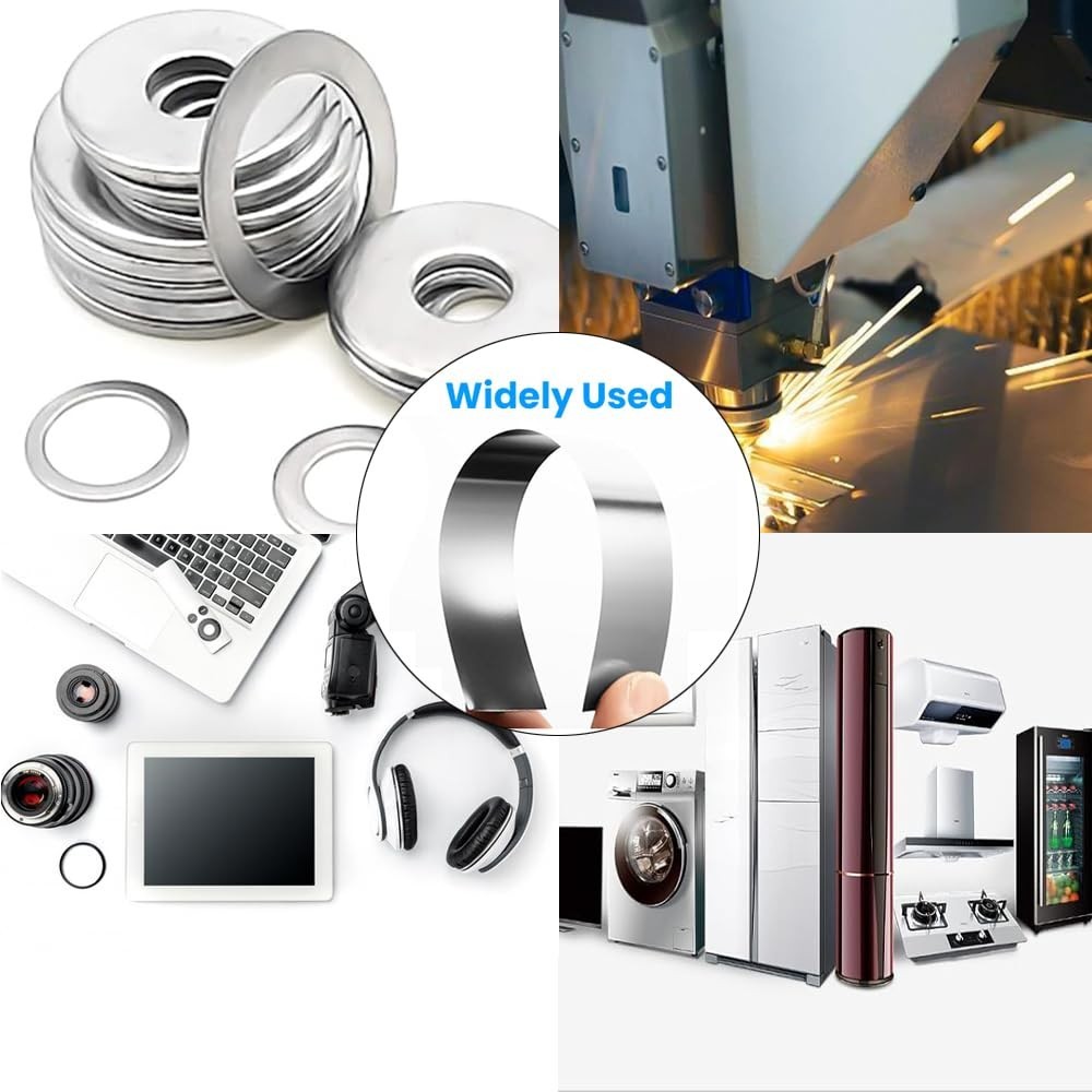 30 Pieces Shim Stock Assortment Metal Shim Stock 304 Stainless Steel Strips 1…