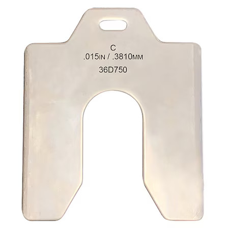 Zoro Select 36D750 Slotted Shim 4 X 4″ X 0.015″, Pk20, 36D750