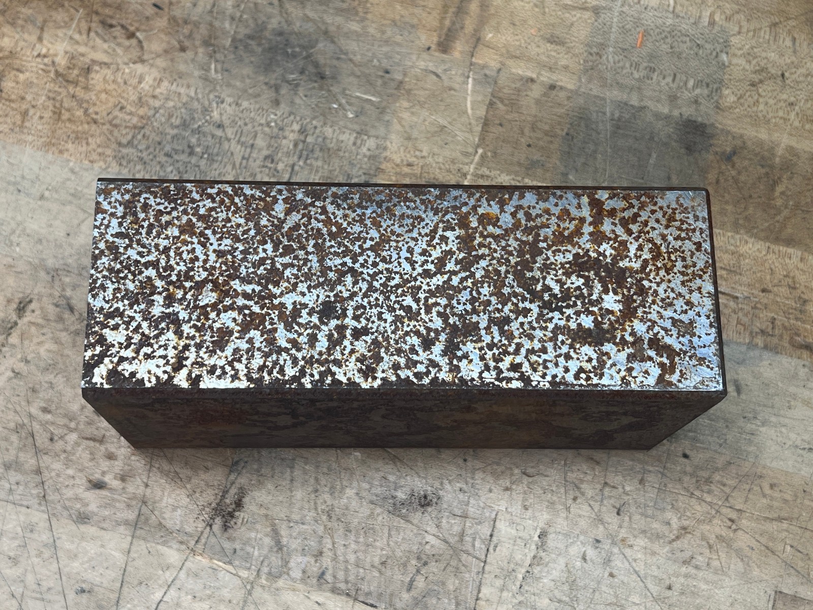 4140 tool steel flat bar stock cut off piece 8″ x 3 11/16 x 2 7/8 – 24 lb 8 oz