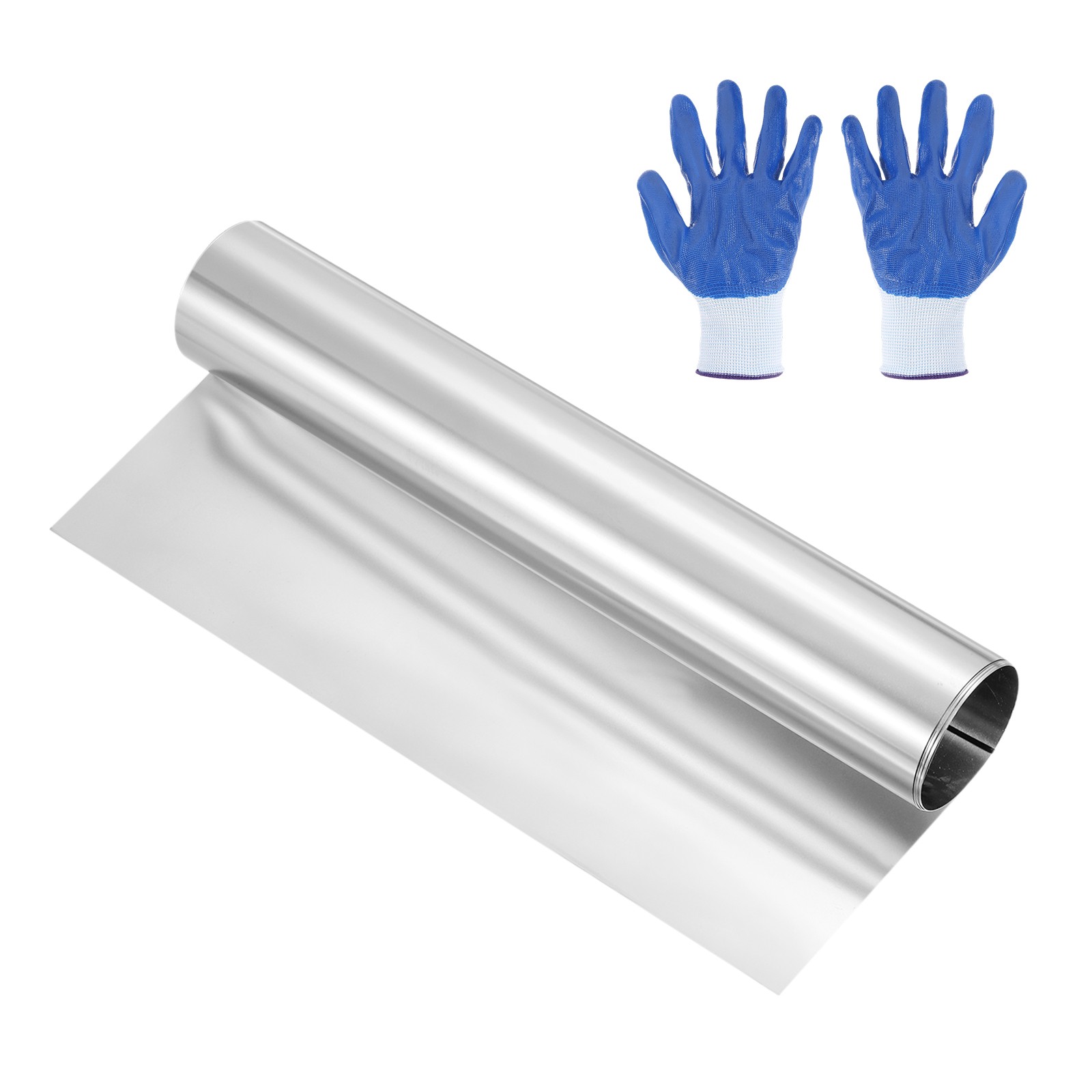304 Stainless Steel Foil Roll 0.05mm x 300mm x 1m Metal Strip Sheet Silver Tone