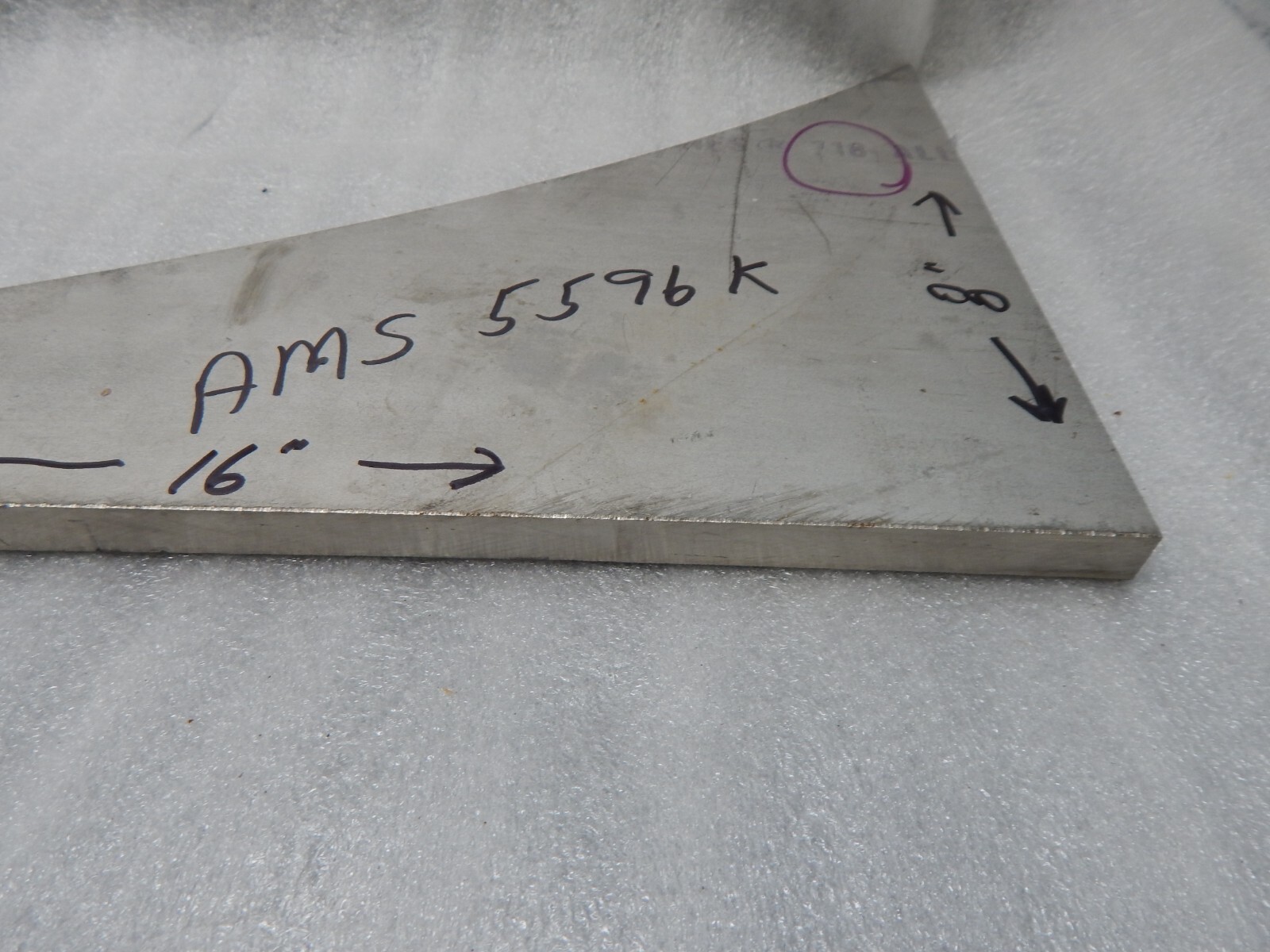 INCONEL 718 8 X 16 X .5 Triangle .525 actual High temp alloy see pics