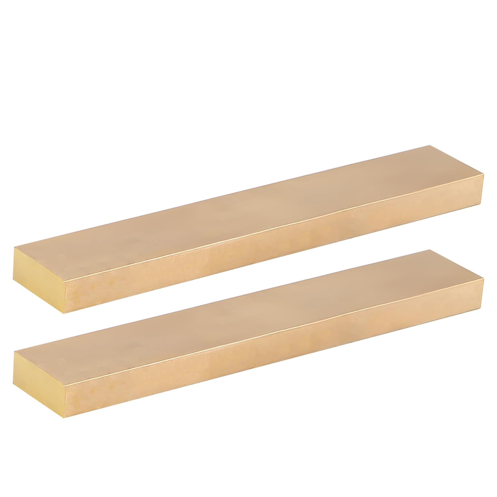 2 PCS 3/8 x 1 x 6 Inch Brass Flat Bar Stock Rectangular Solid Plate Mill