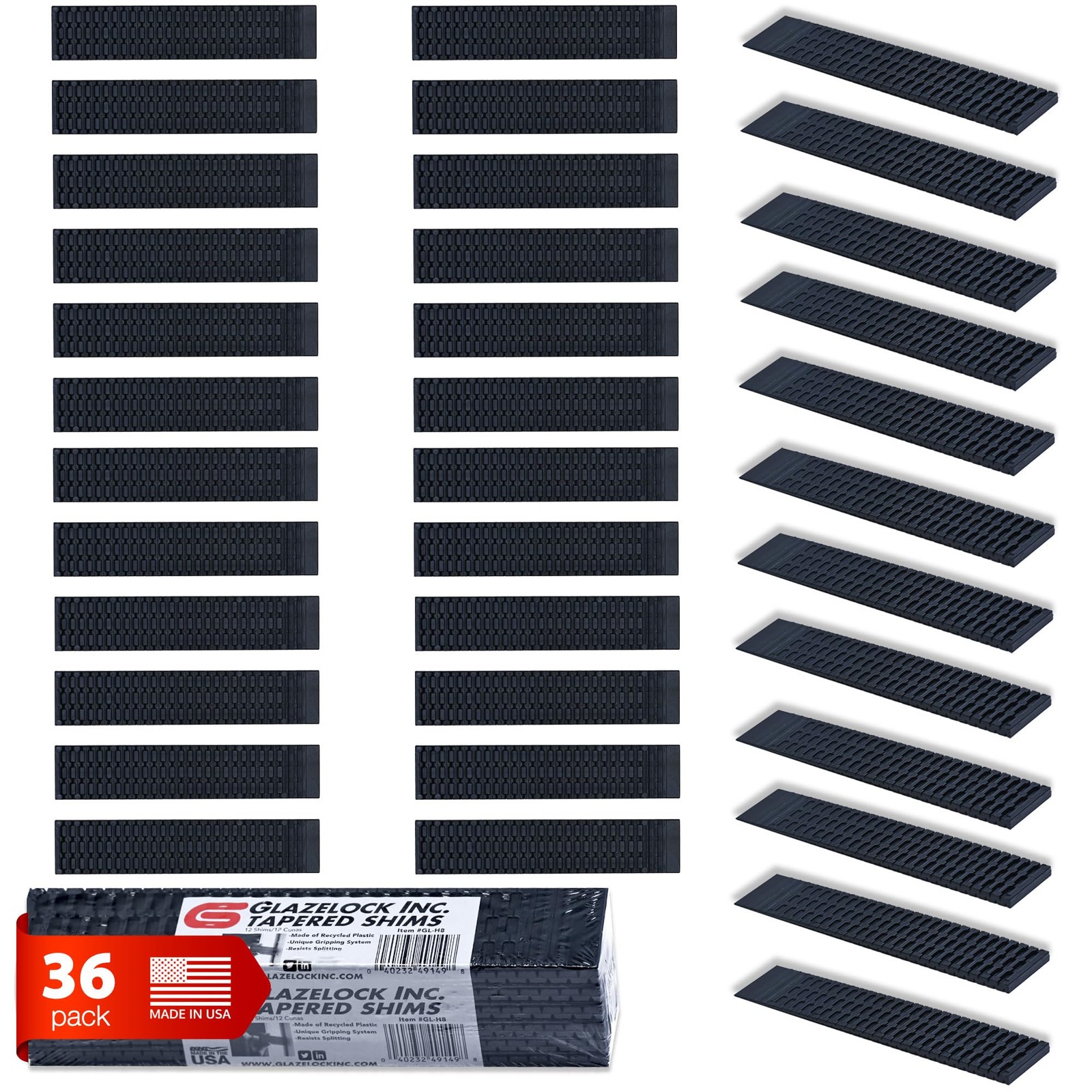 Prescored Plastic Shims for Leveling (36 Pack) 7-3/8-Inch Length – Profession…
