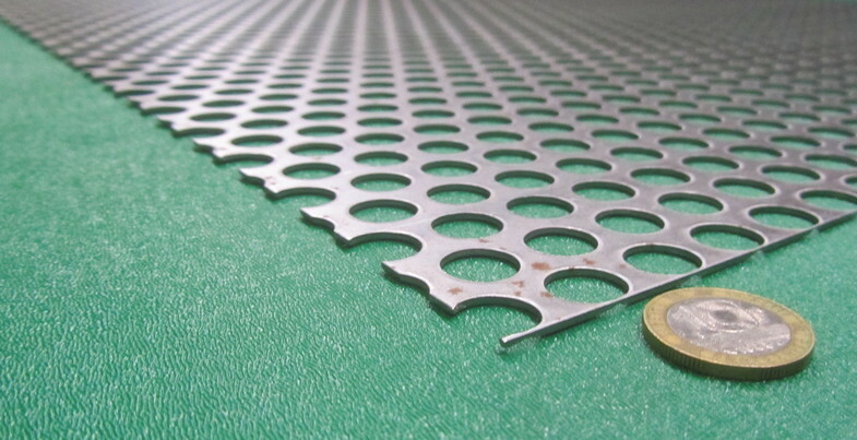 Perforated Staggered Steel Sheet .060″ Thick x 24″ x 24″, .500″ Hole Dia.