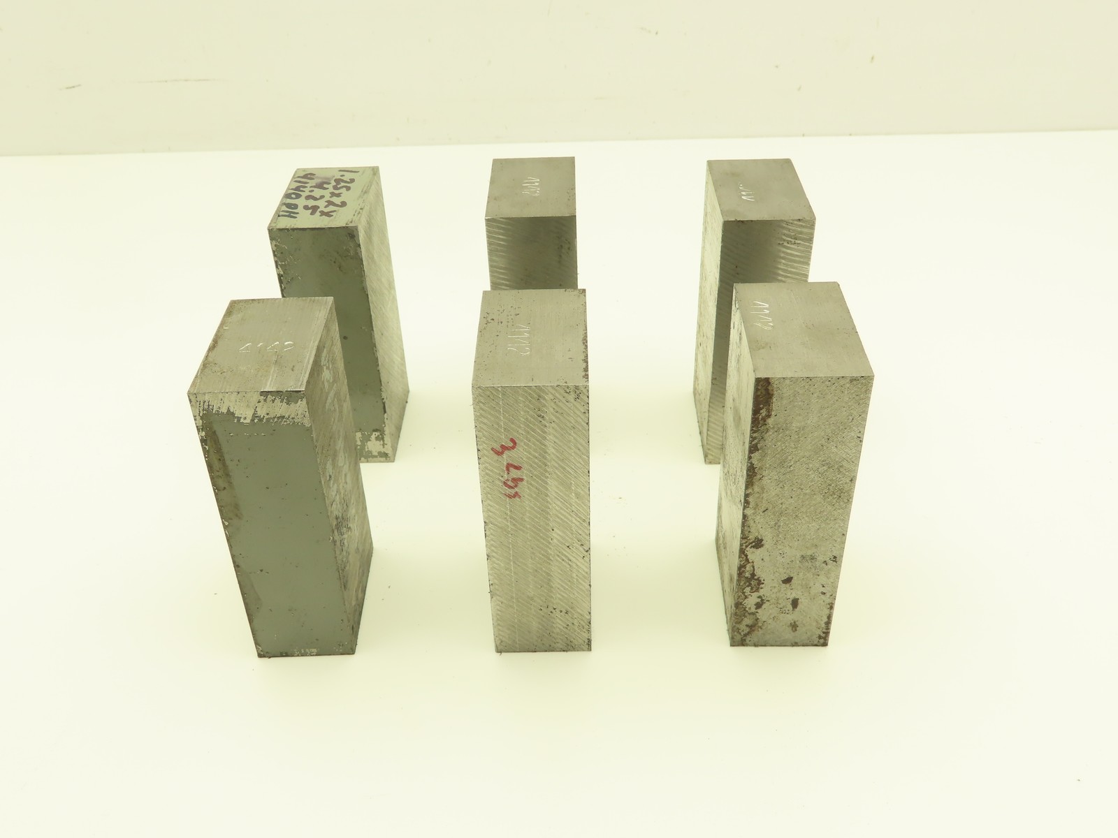 4140/4142 PH Alloy Steel Flat Bar Stock 1-1/4″x 2″x 4-1/4″L Lot of 6