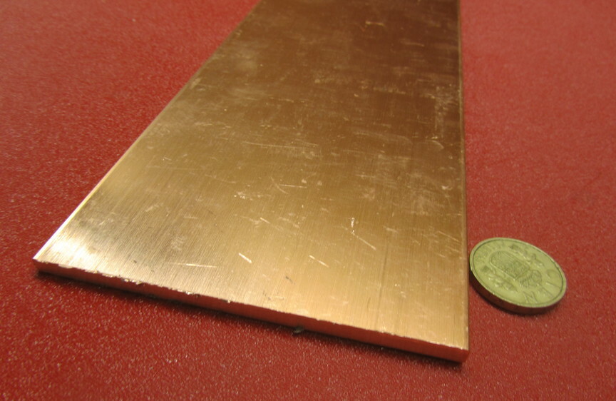 110 Copper Bar 1/2 Hard, 3/16″ Thick x 4″ Wide x 36 Inch Length