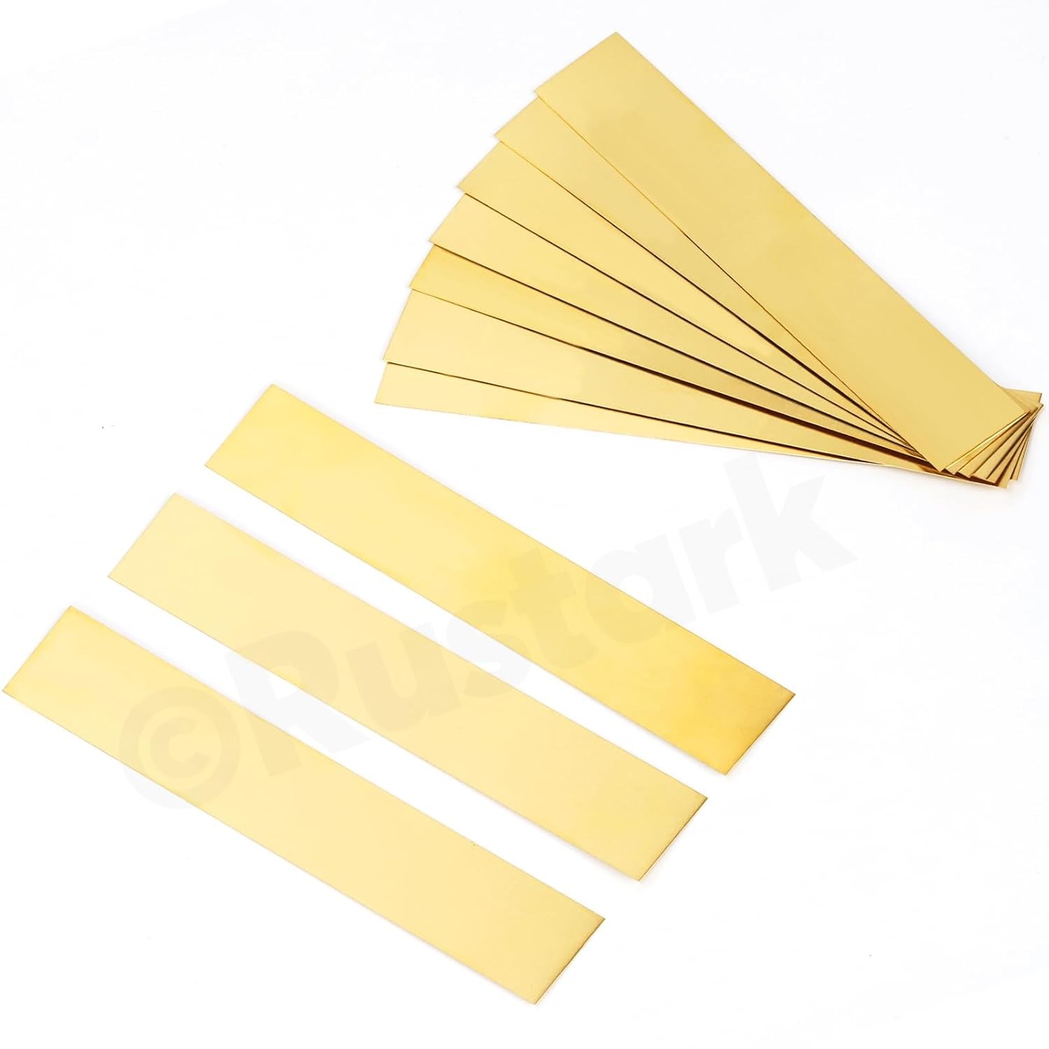 10Pcs Brass Strip Assortment Kit Brass Sheet Metal Shim Stock Sheet Metal Shims,