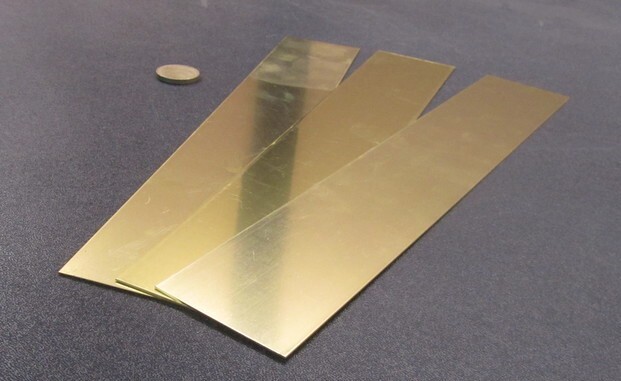 260 Brass Flat Bar .016″ Thick x 2.0″ Wide x 12″ Length, 3 Pcs, 3 Ft Total