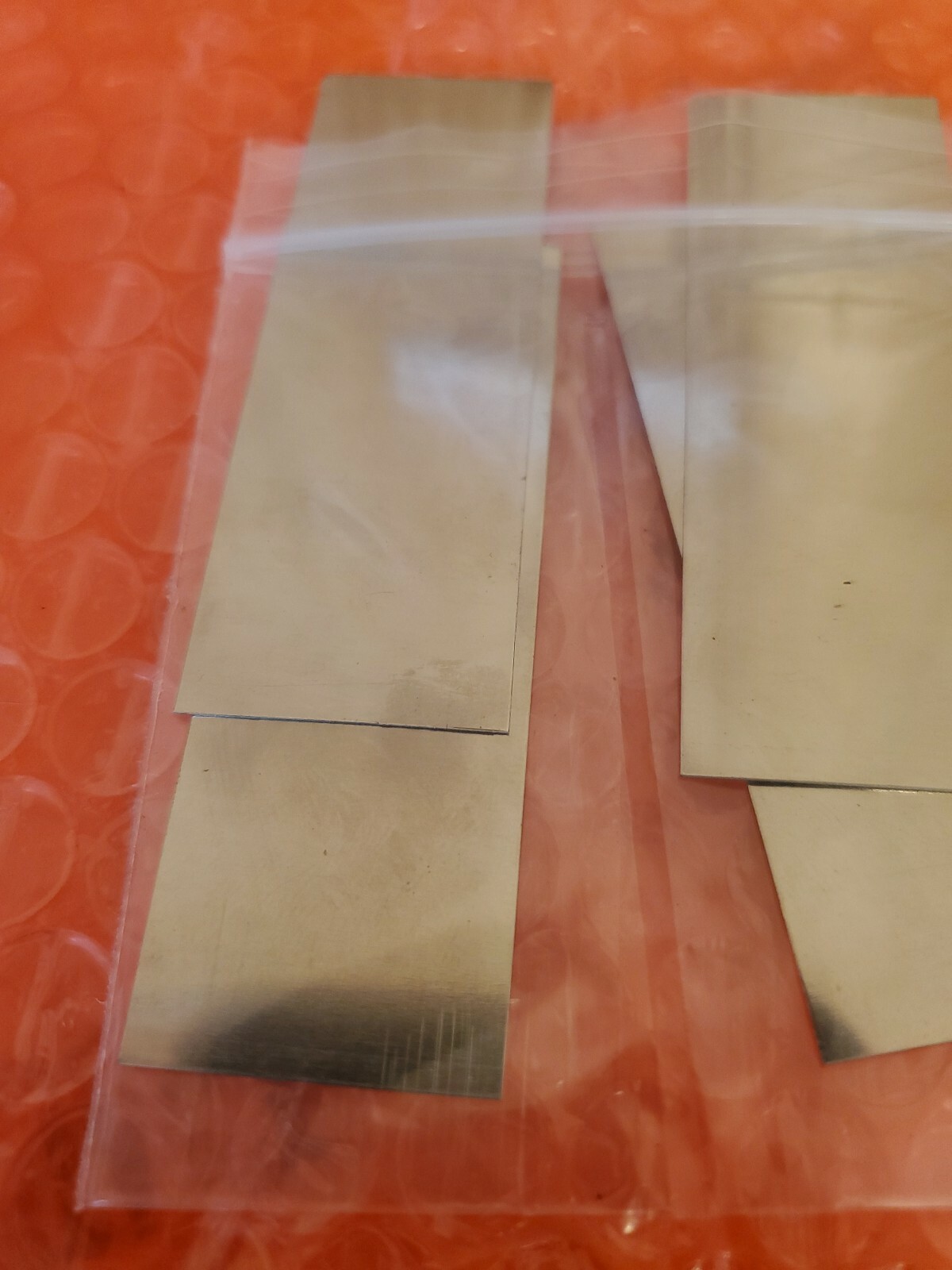Stainless steel shim stock assortment 4 pieces 1 X 3 x 0.010 and 0.015 .010 .015