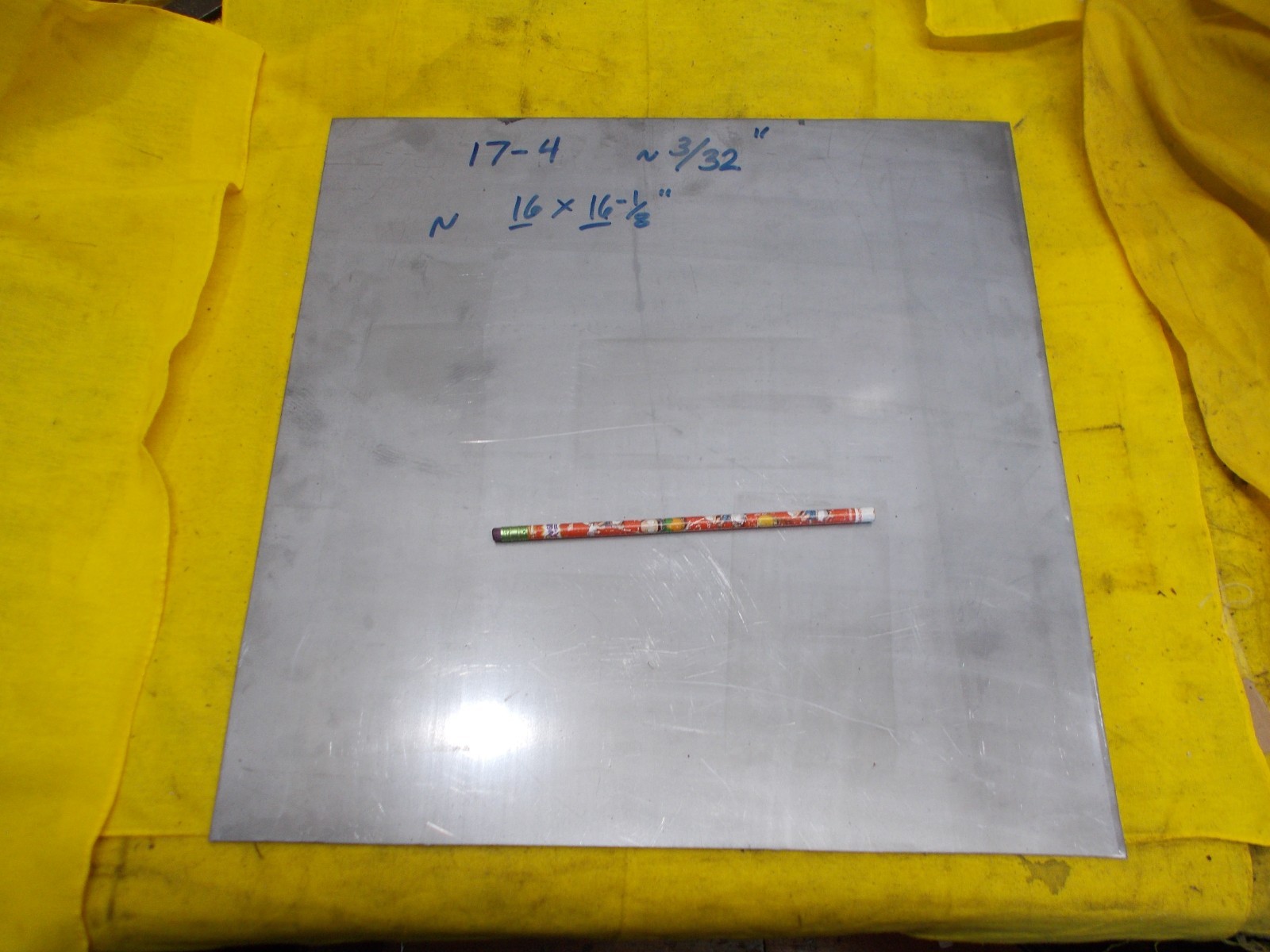 17-4 STAINLESS STEEL SHEET STOCK bar flat plate 3/32″ x 16″ x 16-1/8″