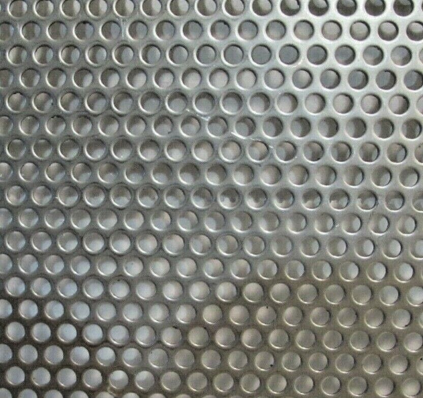 =1/8″ HOLES–16 GA. (1/16″ ) 304 STAINLESS PERFORATED SHEET –6-3/8″ X 11-3/8″=
