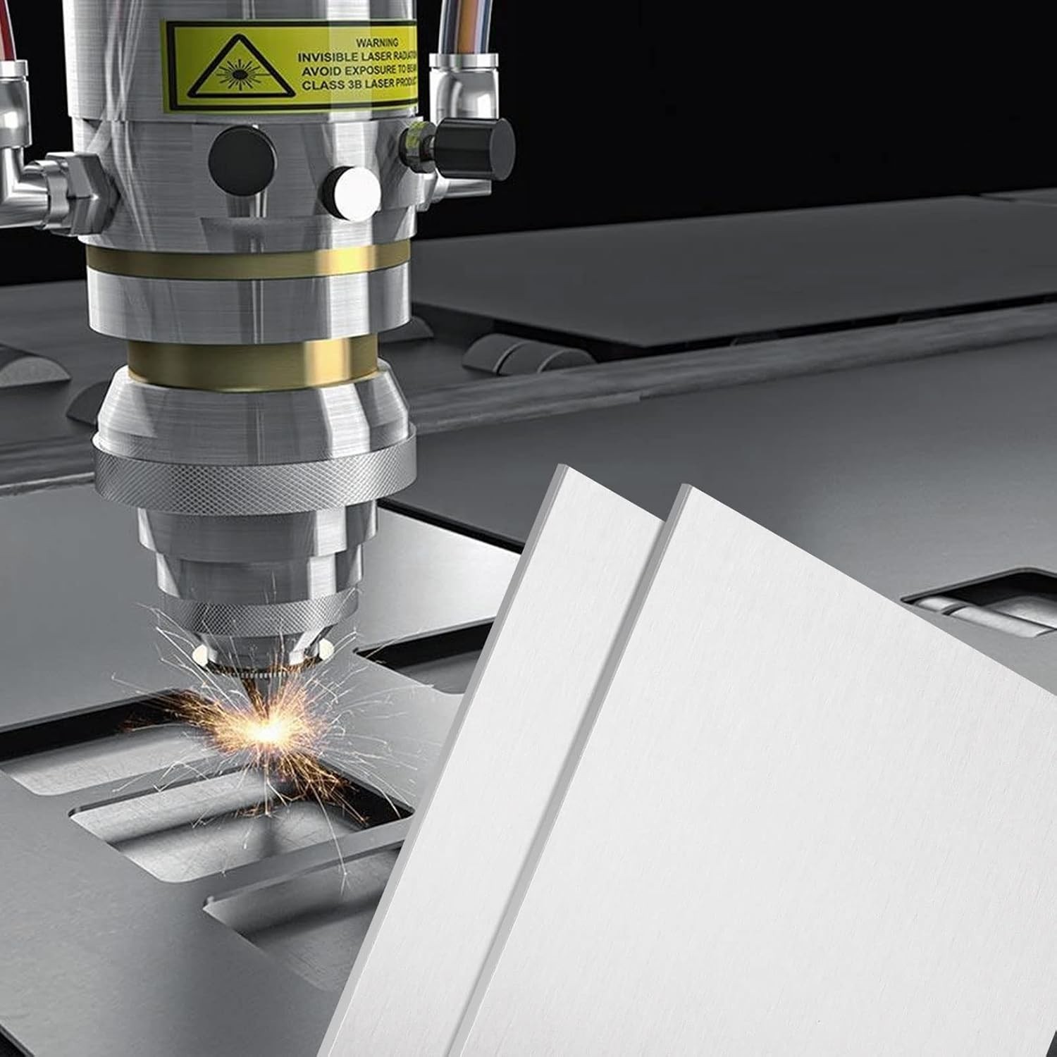 2 Pack 6061 T6 Aluminum Sheet Metal 6 X 6 X 0.236 (1/4) Inch Flat Plain Plate Pa