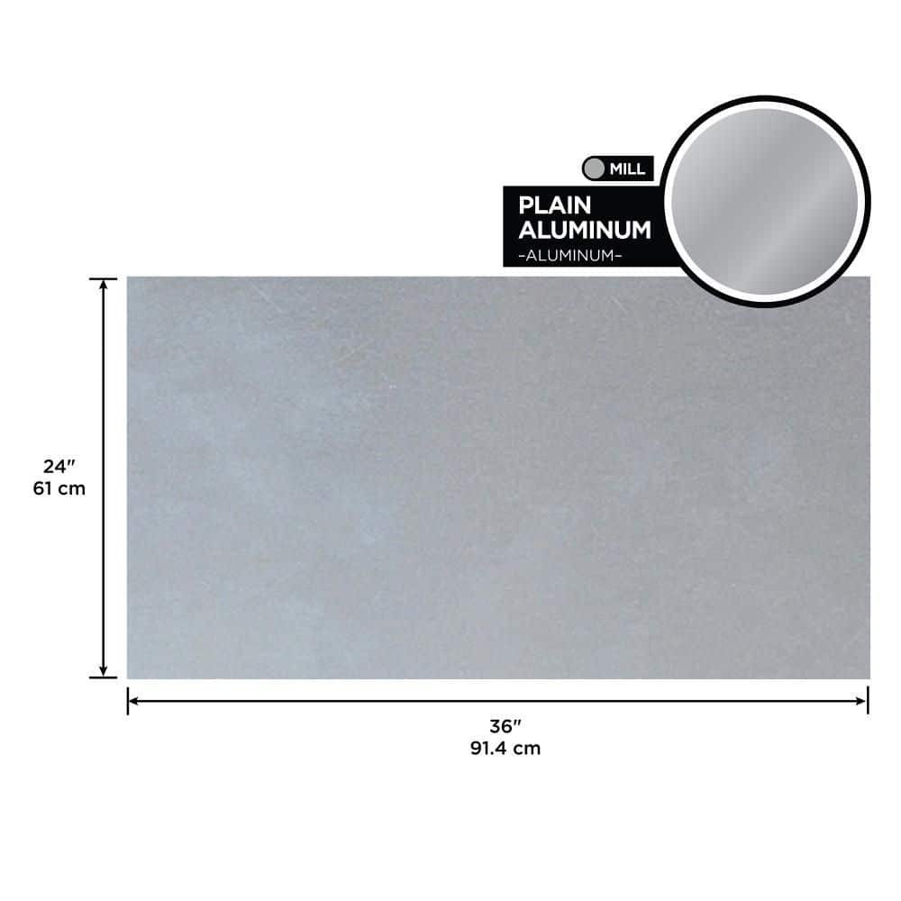 NEW 24 in. x 36 in. Plain Aluminum Sheet in Silver