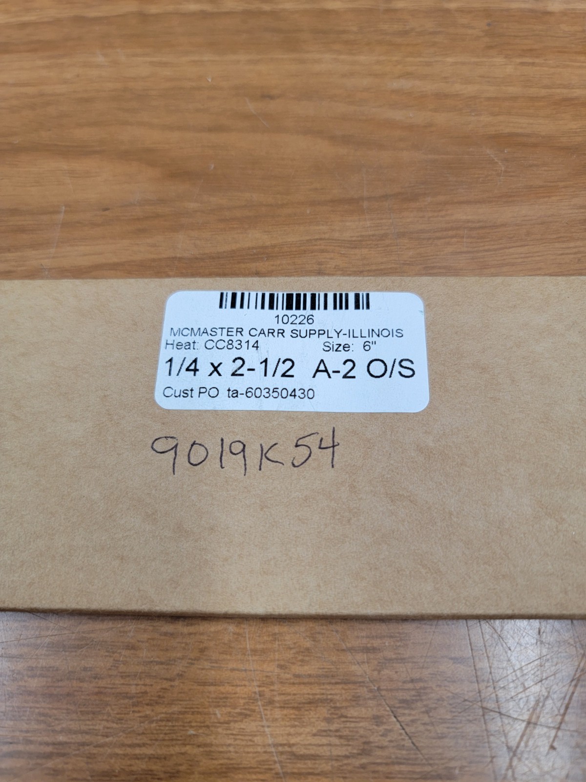 A-2 TOOL STEEL BAR GROUND FLAT machine shop A2 stock 1/4″ x 2-1/2″ x 6″ LONG