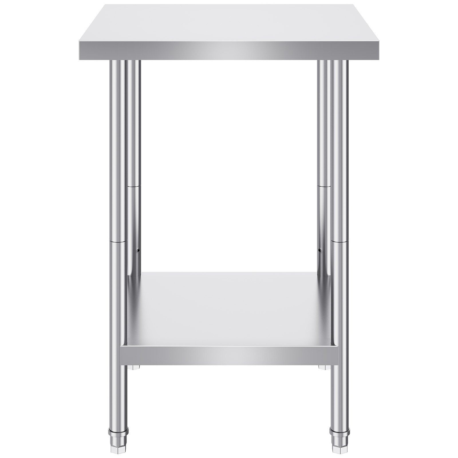 33lb 24x24x34in Stainless Steel Worktable & 3 Adjustable Heights