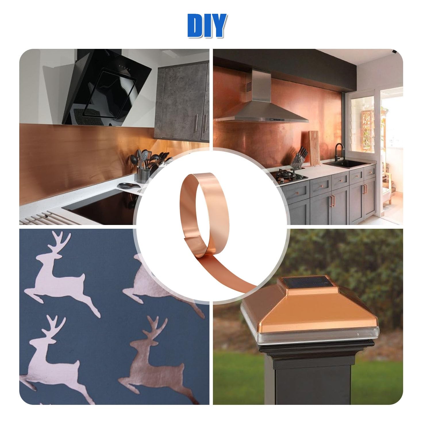 Uxney Copper Sheet Roll, 1000x50x1mm Flashing 1000mm x 50mm x 1mm