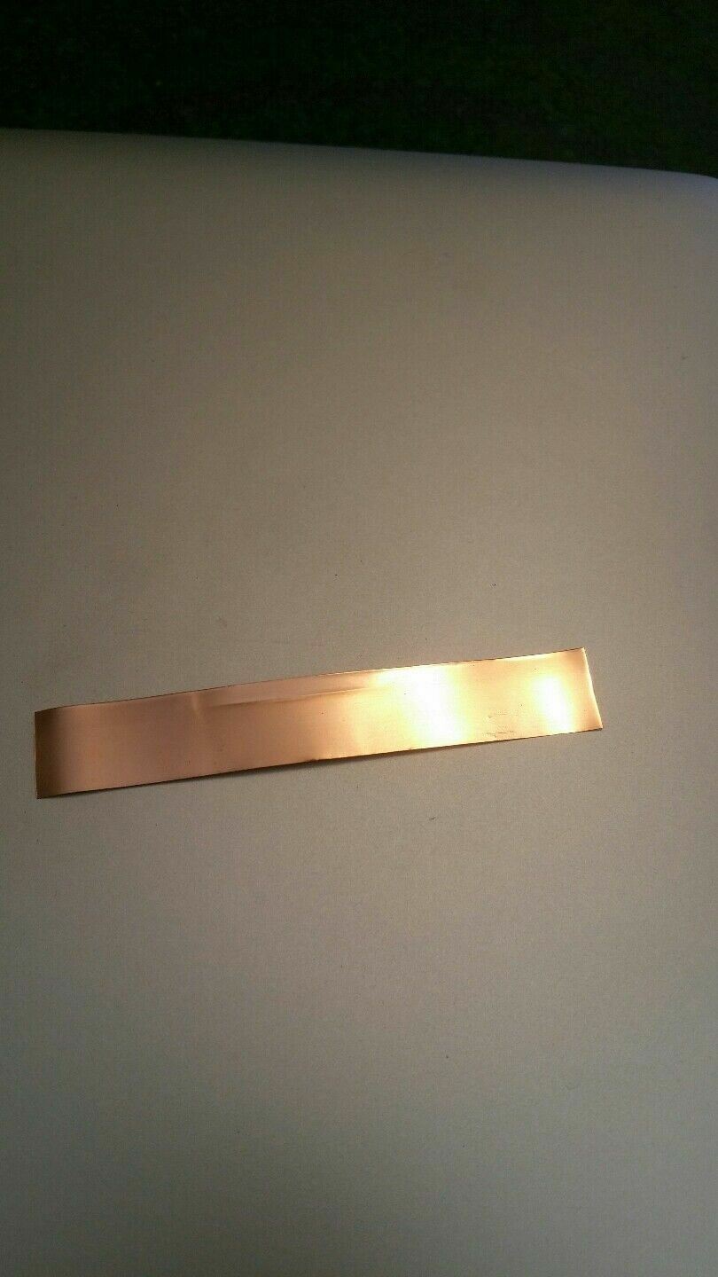 copper Shim Stock .002 Thick 0.5″ Wide 20 inch long, 002 0.002 soft