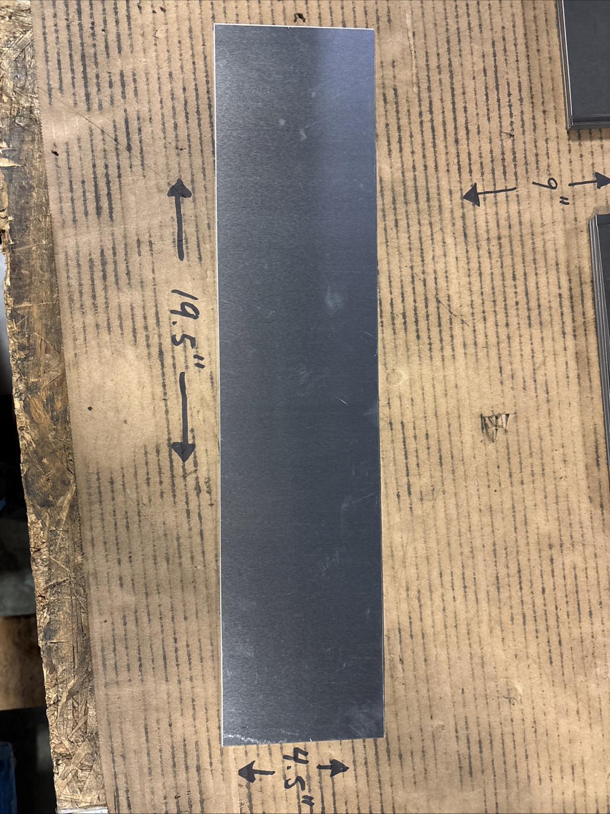 16 Gauge (.060” Thick) Aluminum Sheet 5052 H32 – 4.5” X 19.75” – New