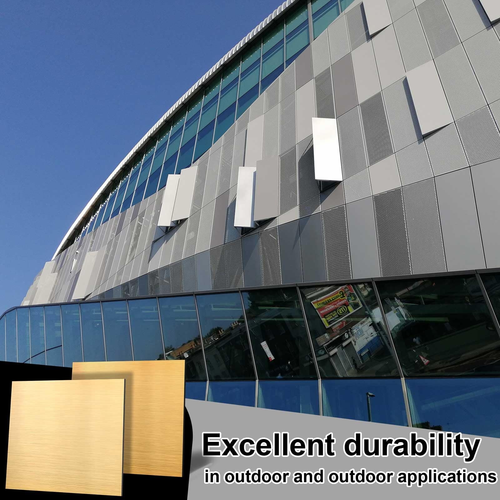 Blulu 2 Pcs Aluminum Composite Panel, 1/8″ Thick Rectangle Aluminum Plastic C…
