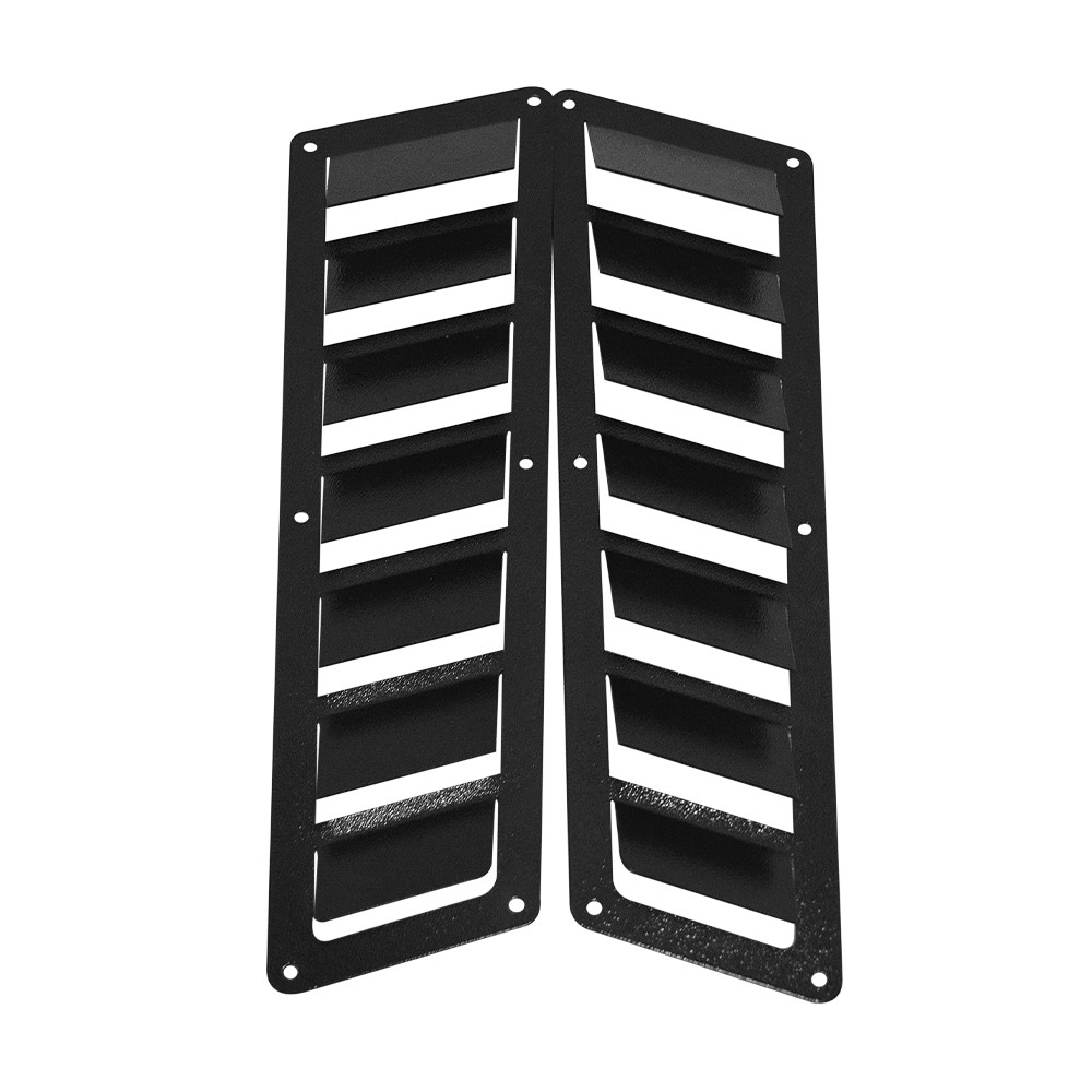 2 Pcs Universal Hood Vent Louver Scoop Cover Air Flow Intake Cooling Panel Black