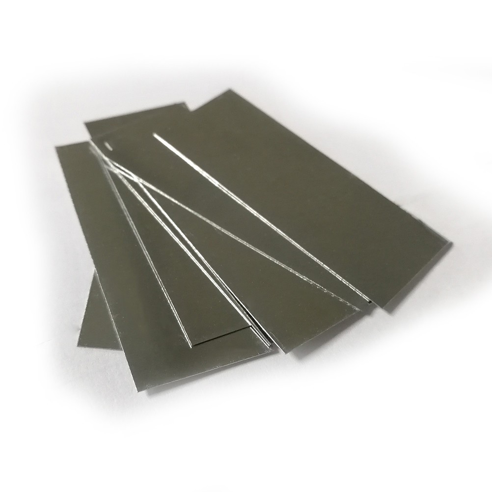 2Pcs Durable Zinc Strips for School Use Scientific DIY Battery Plates Silver