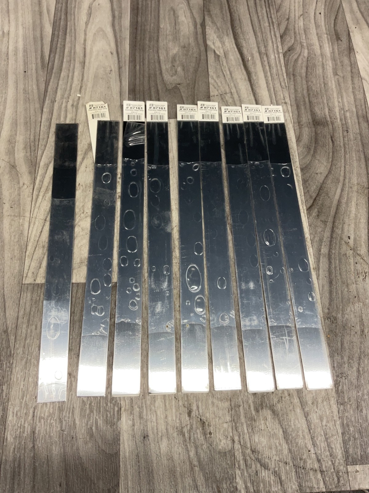 K&S 87161 Stainless Steel Strip, 0.018″ x 1″W x 12″L *Lot of 9* #4033B105PR3