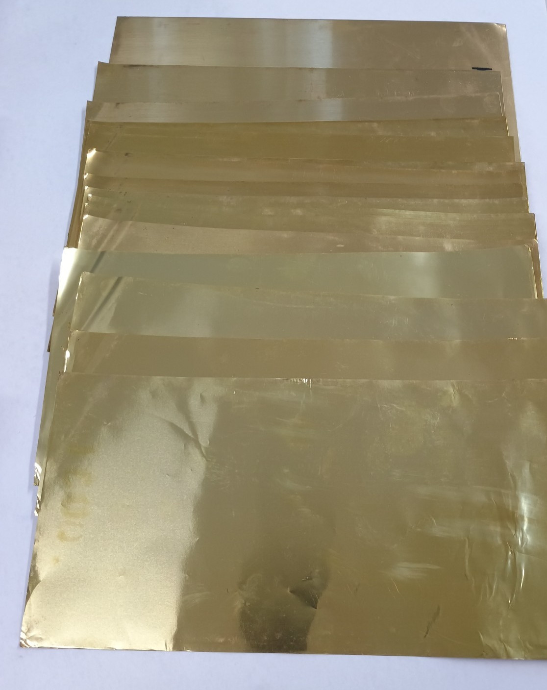 Brass Shim Stock 15pcs .001 to .031 Assortment 6″ x 12″ Shop Aid USA