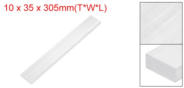 Square 6063 Aluminum Flat Bar, 3/8″ Thickness 1-3/8″ Width 12″ Length