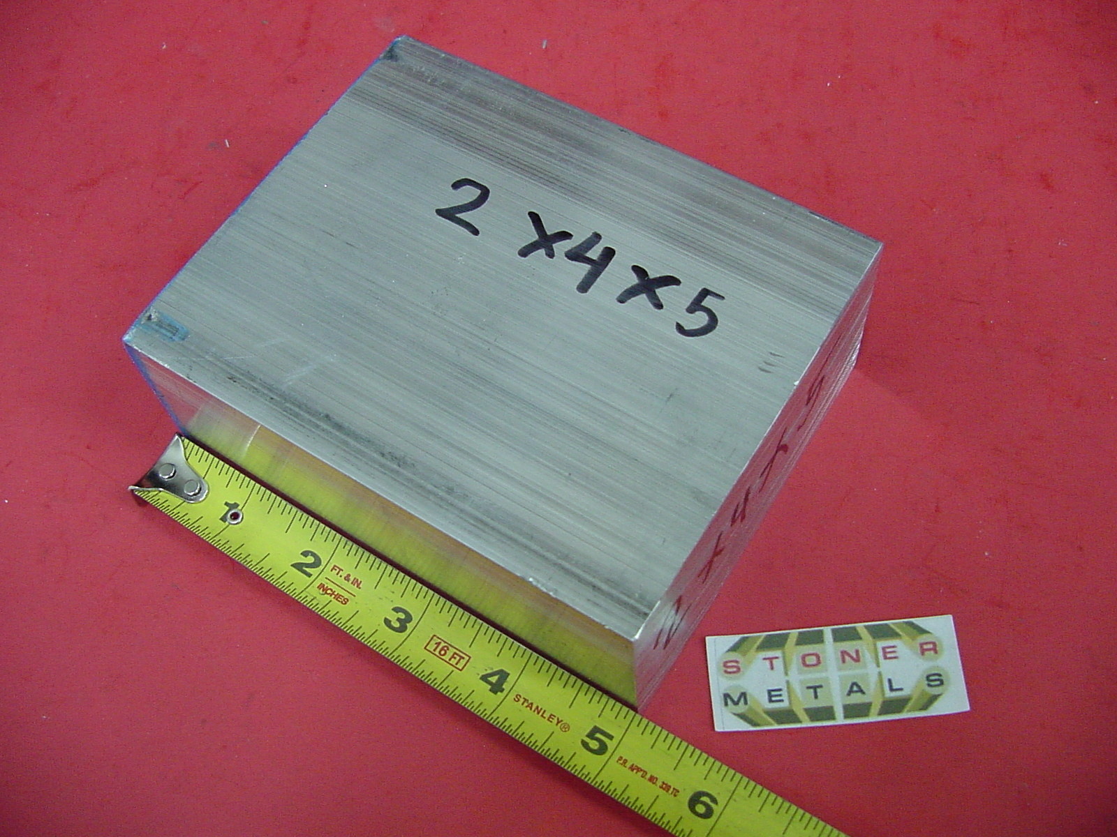 2″ X 4″ ALUMINUM 6061 FLAT BAR 5″ long Solid T6511 New Extruded Plate Mill Stock