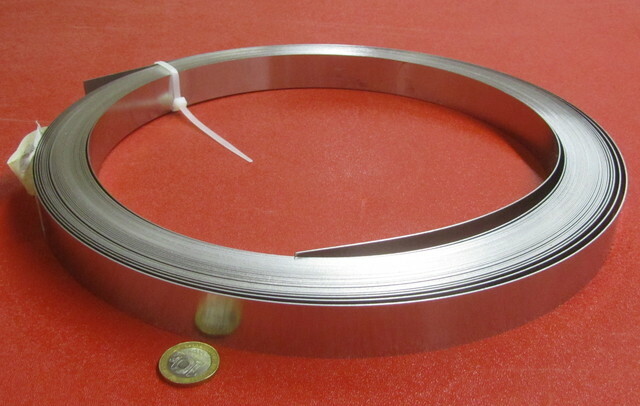 301 Stainless Steel Sheet Shim, .012″ (+/-.0010″) x 1.0″ x 100 Foot Length