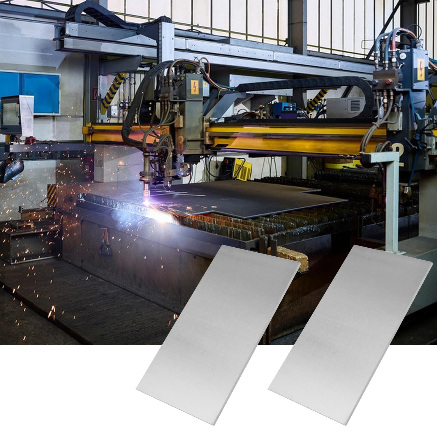 2 PCS 6×12 Inch 6061 Aluminum Sheet 1/4 Inch Thick Flat Plain Plate Metal