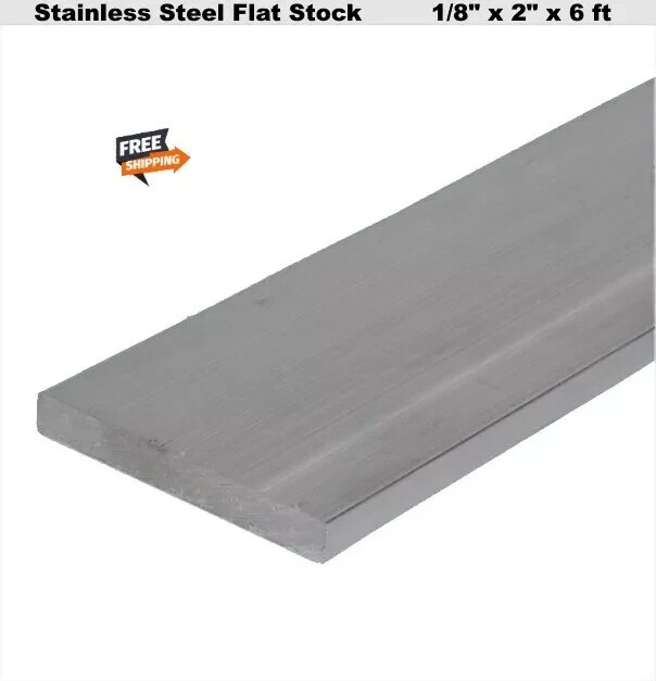 1/8″ x 2 in x 6 Feet Stainless Steel Flat Stock Rectangular Bar 304 Mill Finish