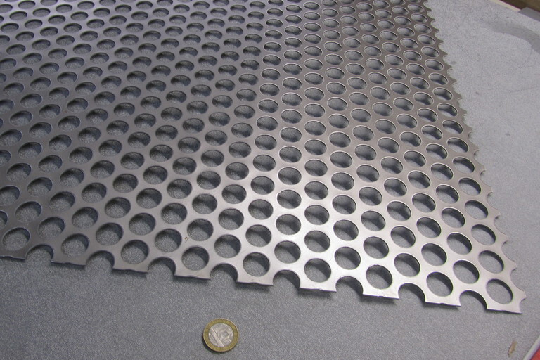 Perforated Staggered Steel Sheet .060″ Thick x 24″ x 24″, .750″ Hole Dia.