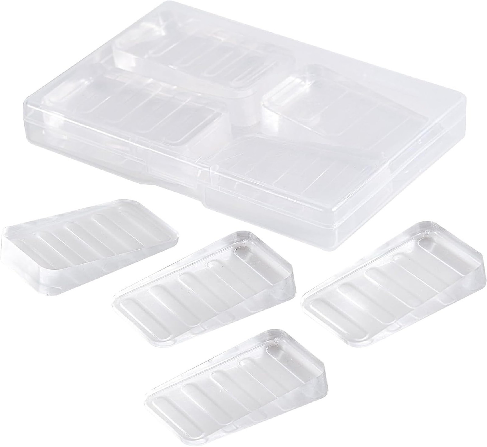 HNMZDS Rubber Wedges Shims 6 Pack Table Wedge Clear Toilet Shims for Leveling…