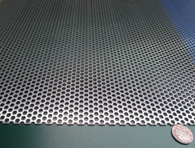 3003 Aluminum Perforated Sheet .063″ Thick x 36″ x 40″, .187″ Hole Dia.