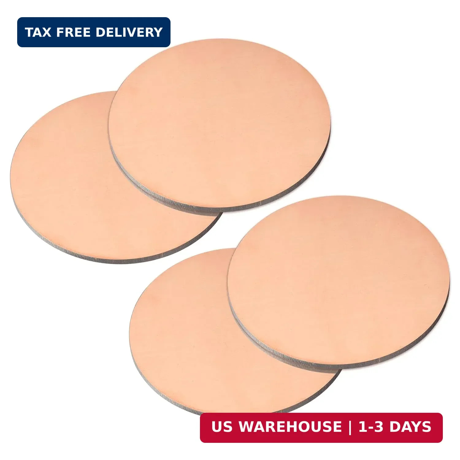 uxcell Pure Copper Sheet, 8pcs 1″ x 0.04″ 18 Gauge T2 Copper Metal Round Plate f