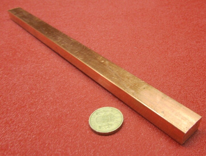 182 Copper Bar 1/2″ Thick x 3/4″ Wide x 1 Foot Length