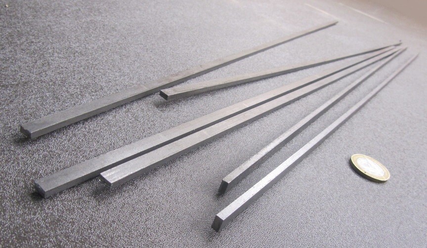 1018 Steel Bar, 1/8″ Thick x 1/4″ Wide x 24″ Length, 6 Pcs