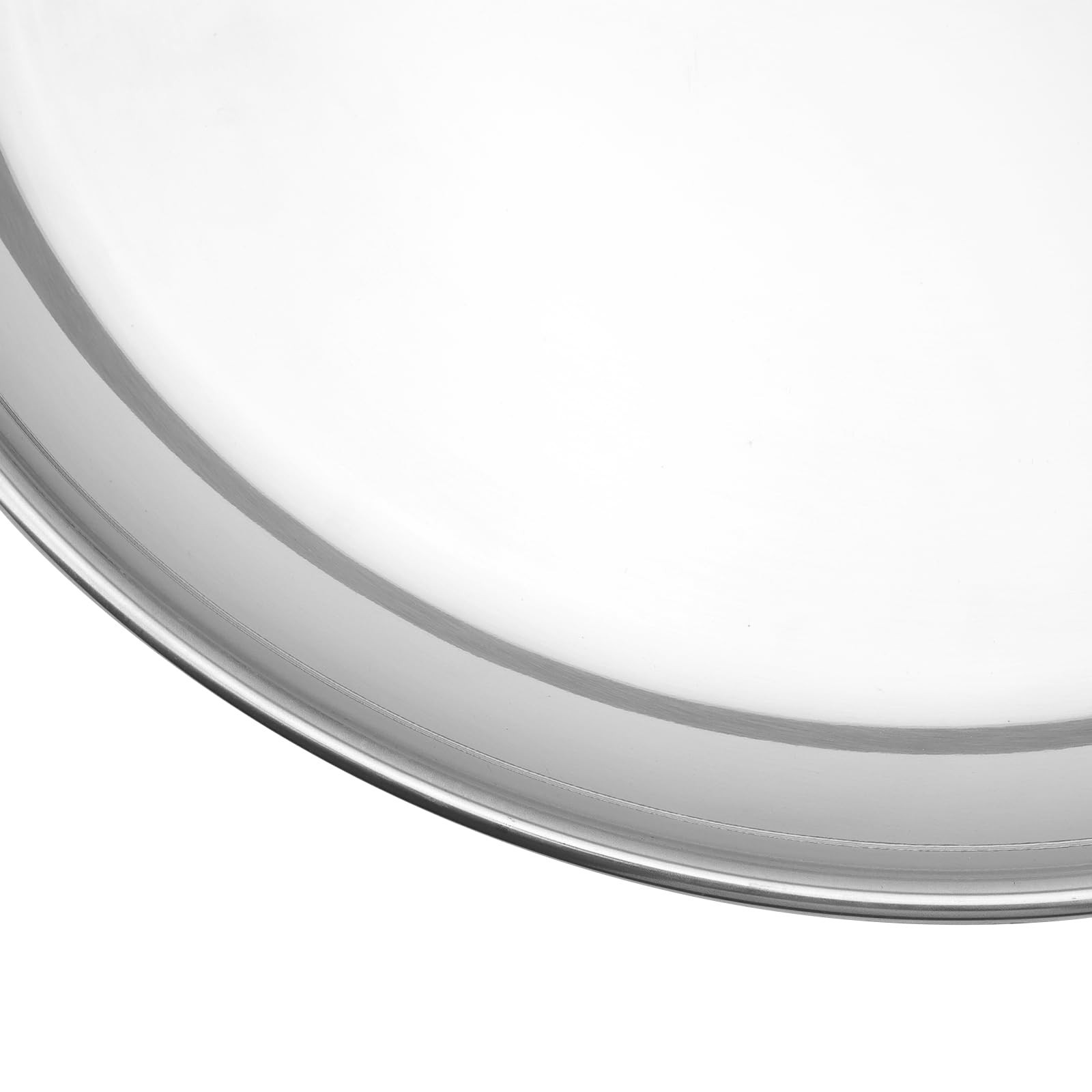6 PCS 12 Inch Stainless Steel Plates, Reusable Round Metal Dinner Plates Camp…