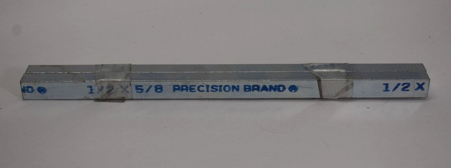 2 Precision Brand Key Stock 5/8″ H 1/2″ W 12″ Long Low Carbon Steel Zinc-Plated