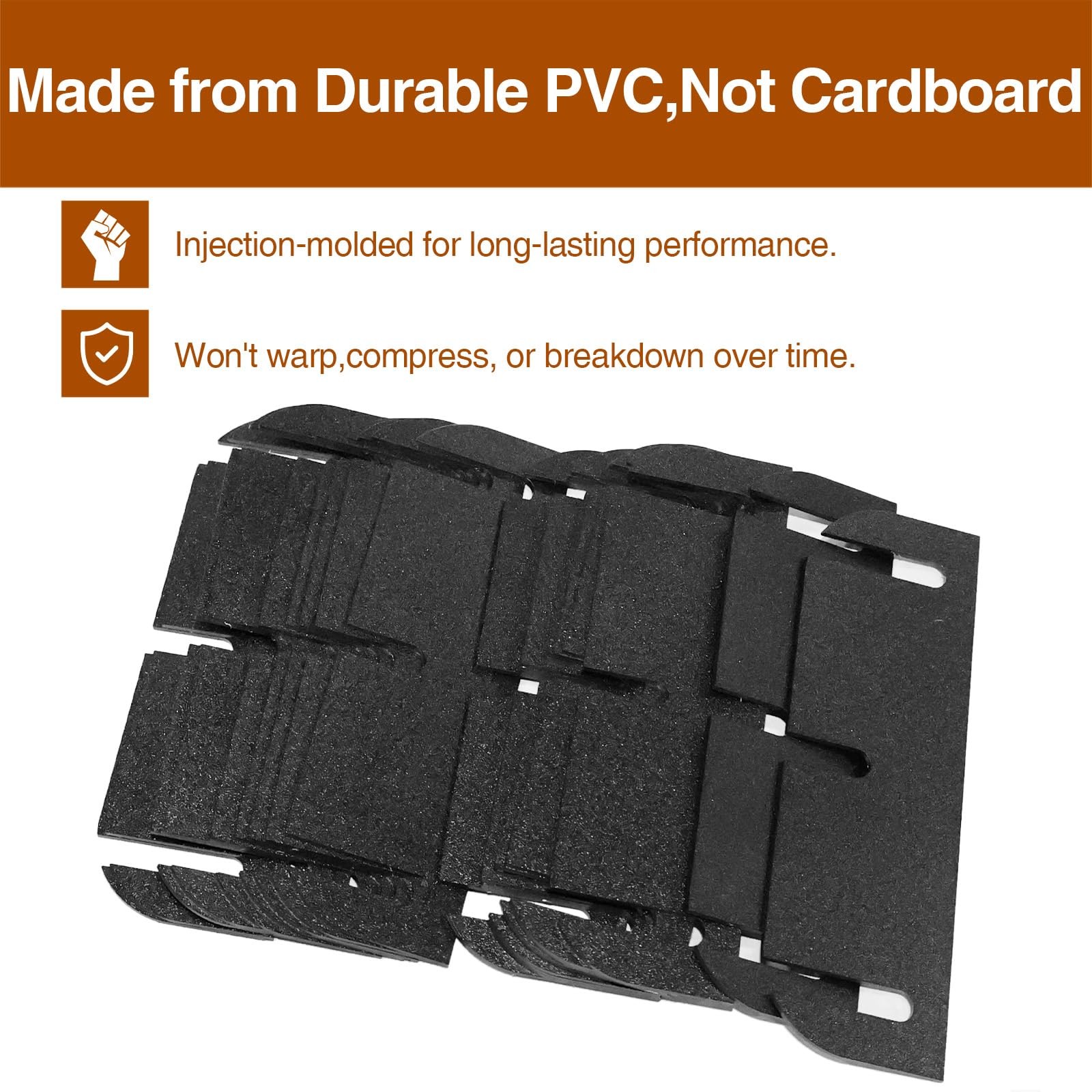20 PCS Black 3.5″ Door Hinge Shims Plate 0.47″ Inch Thick Jamb Repair Kit